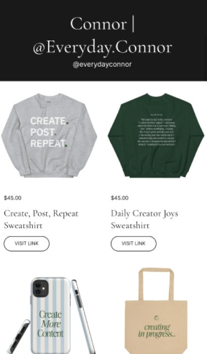 @everyday.connor's live Creator Store